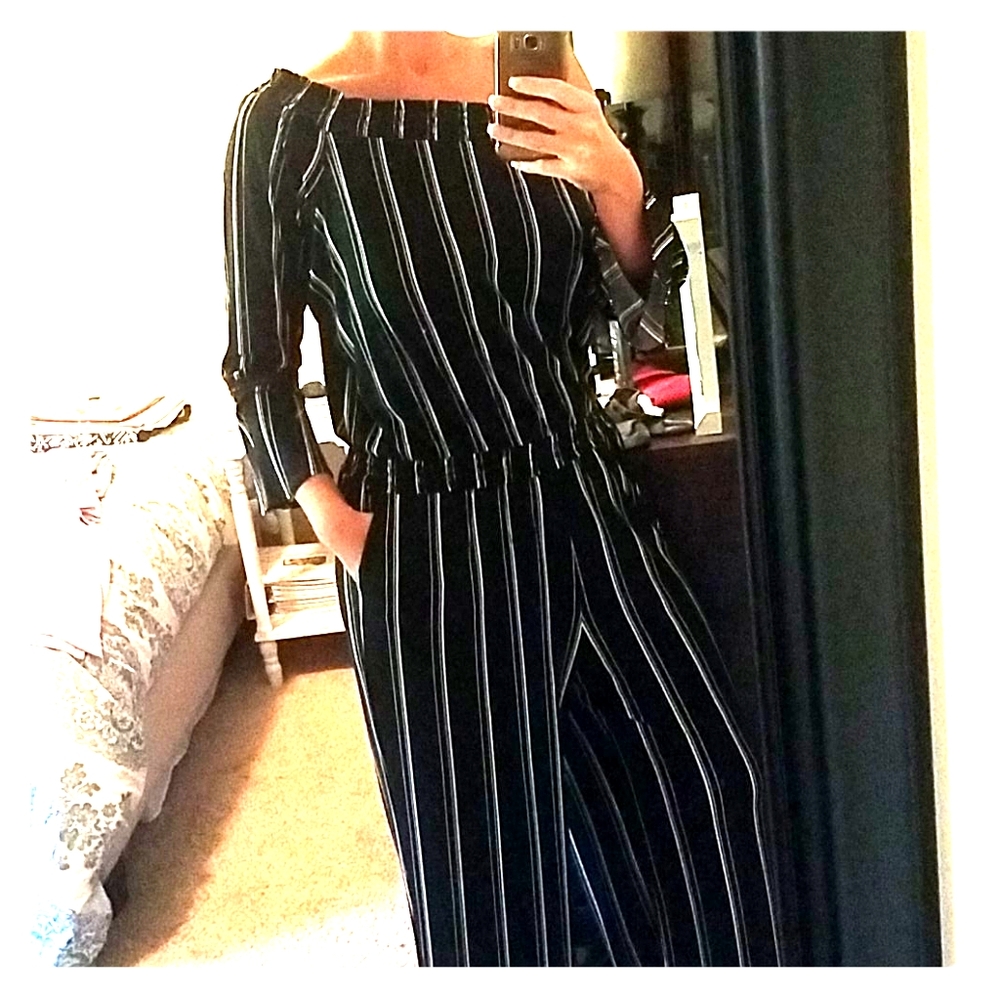 Kaari Blue cropped jumsuit